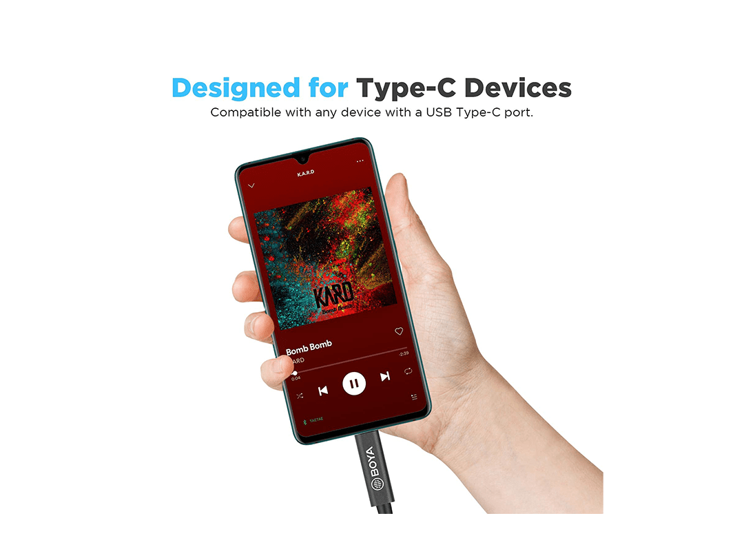BOYA by-K2 3.5mm TRS Male to Type-C Male Adapter Cable in Qatar BOYA by-K2 3.5mm TRS Male to Type-C Male Adapter Cable in Qatar